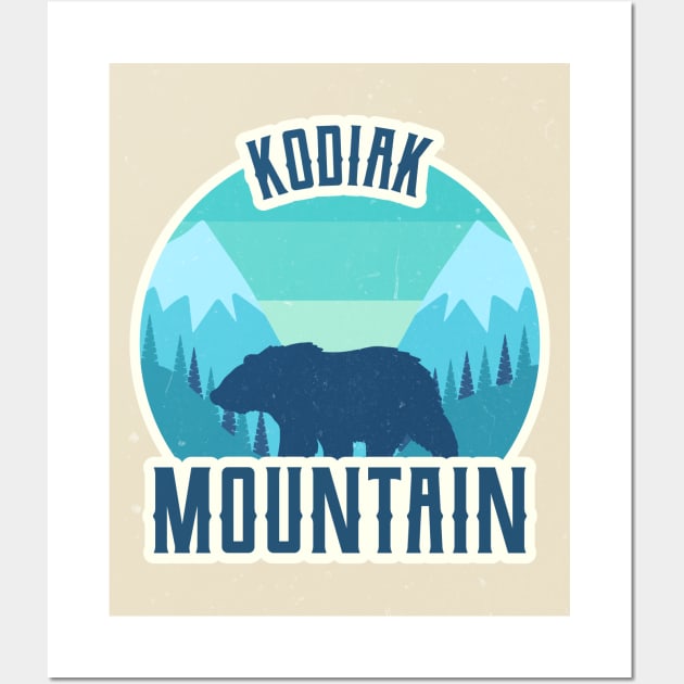 Kodiak Mountain Bear Wall Art by Tip Top Tee's